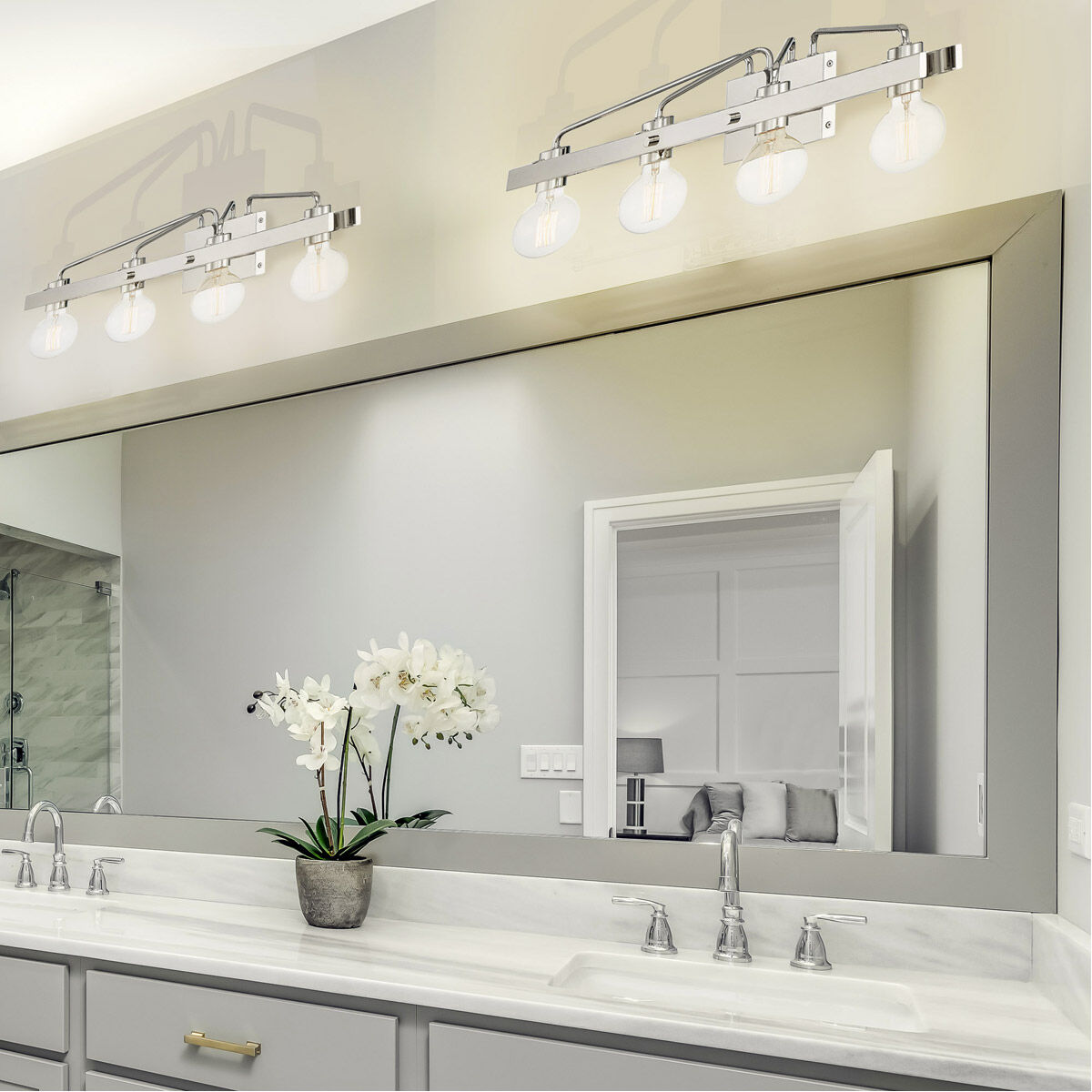 Designers Fountain 94204 PN Ravella 4 Light Bath Vanity 6 Inches